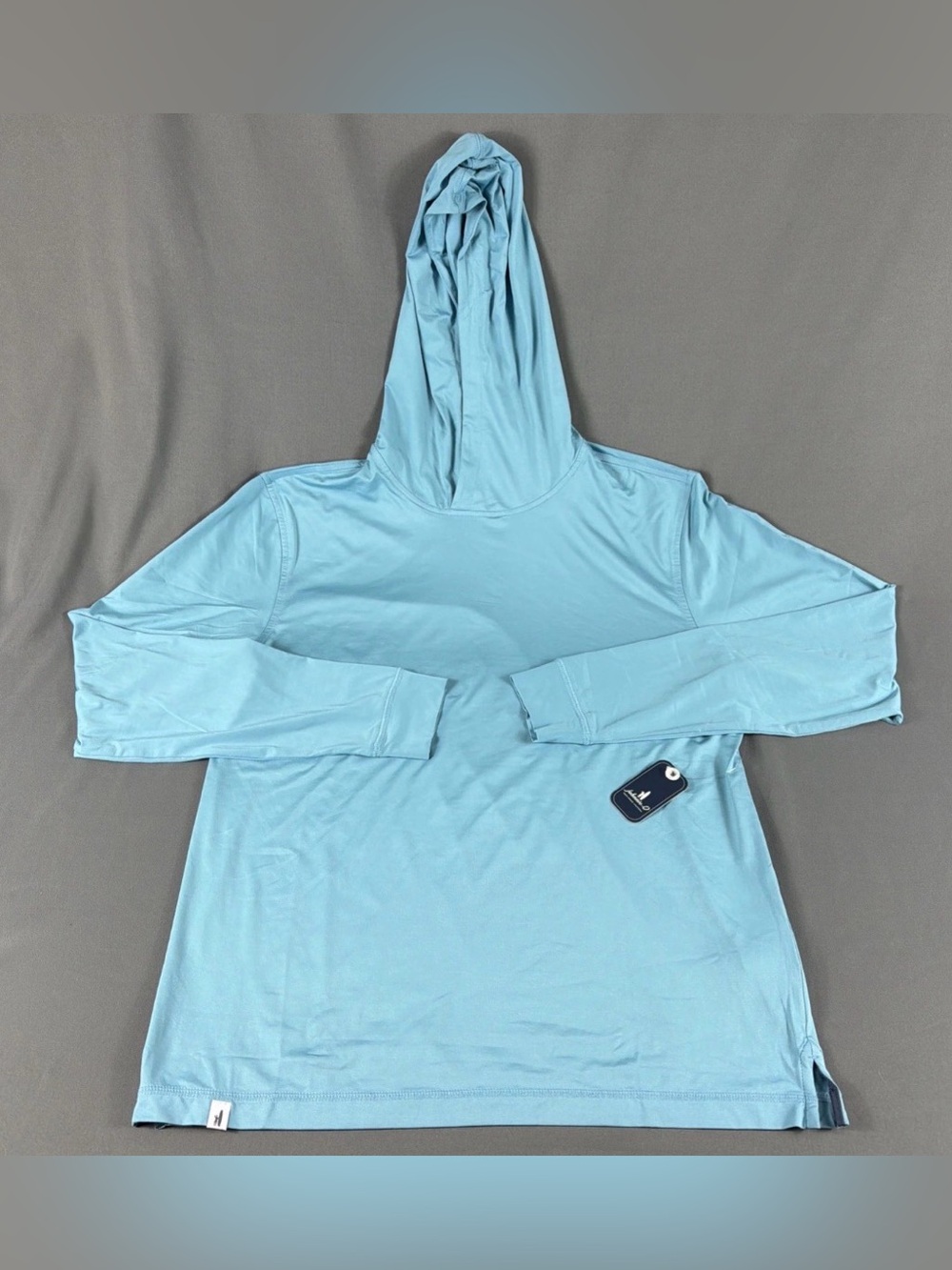 Johnnie-O Golf Hoodie Talon Small Haze Blue Polyester Spandex NWT MSRP $118